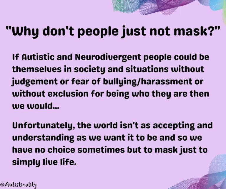 Masking and Autism. Richard Bamford Therapy